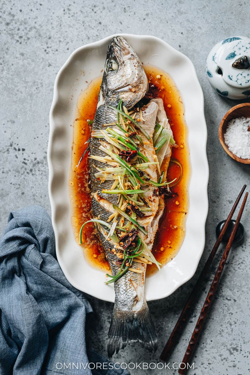 Chinese steamed whole fish